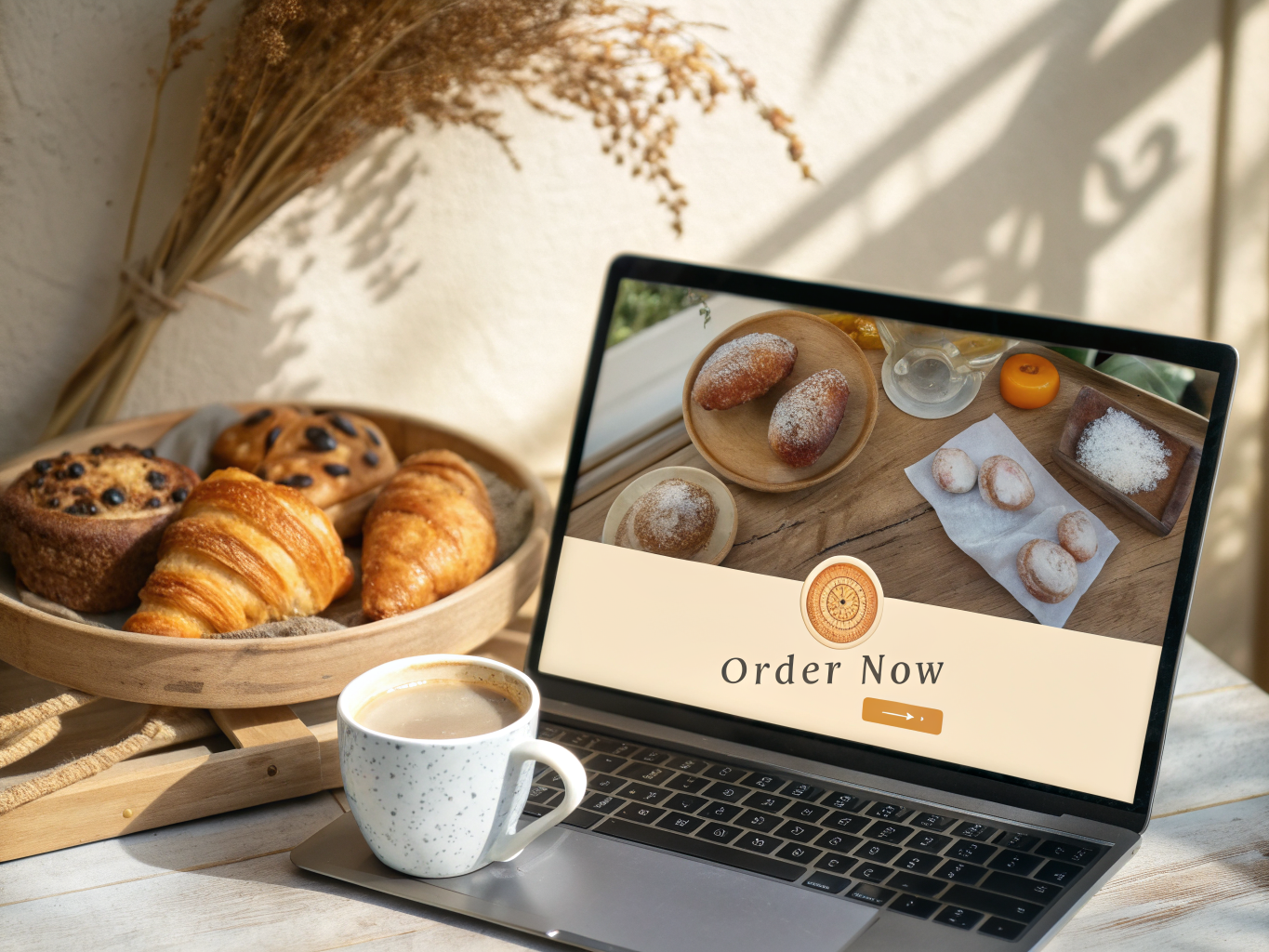 A charming bakery storefront website built with AI